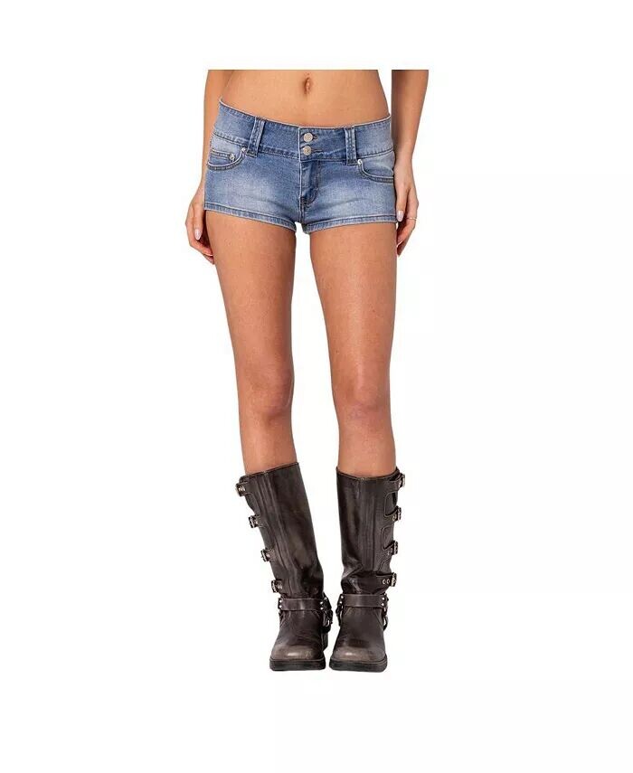 

Женские шорты Honey Low Rise Denim Micro Edikted, синий