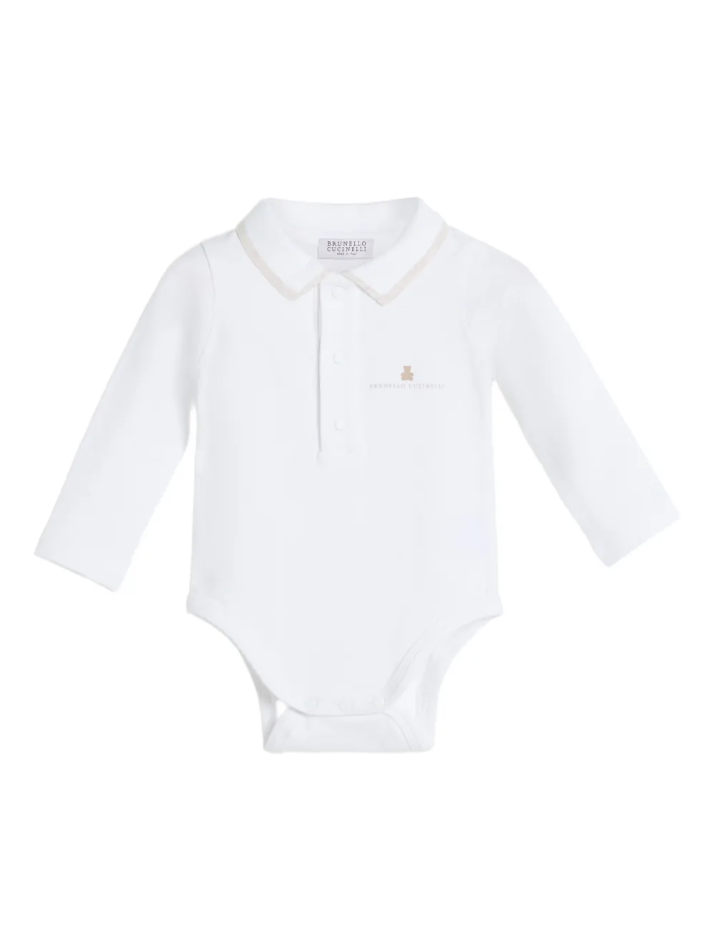 Комплект Baby Bernie из двух боди Brunello Cucinelli Kids, белый — фото 4