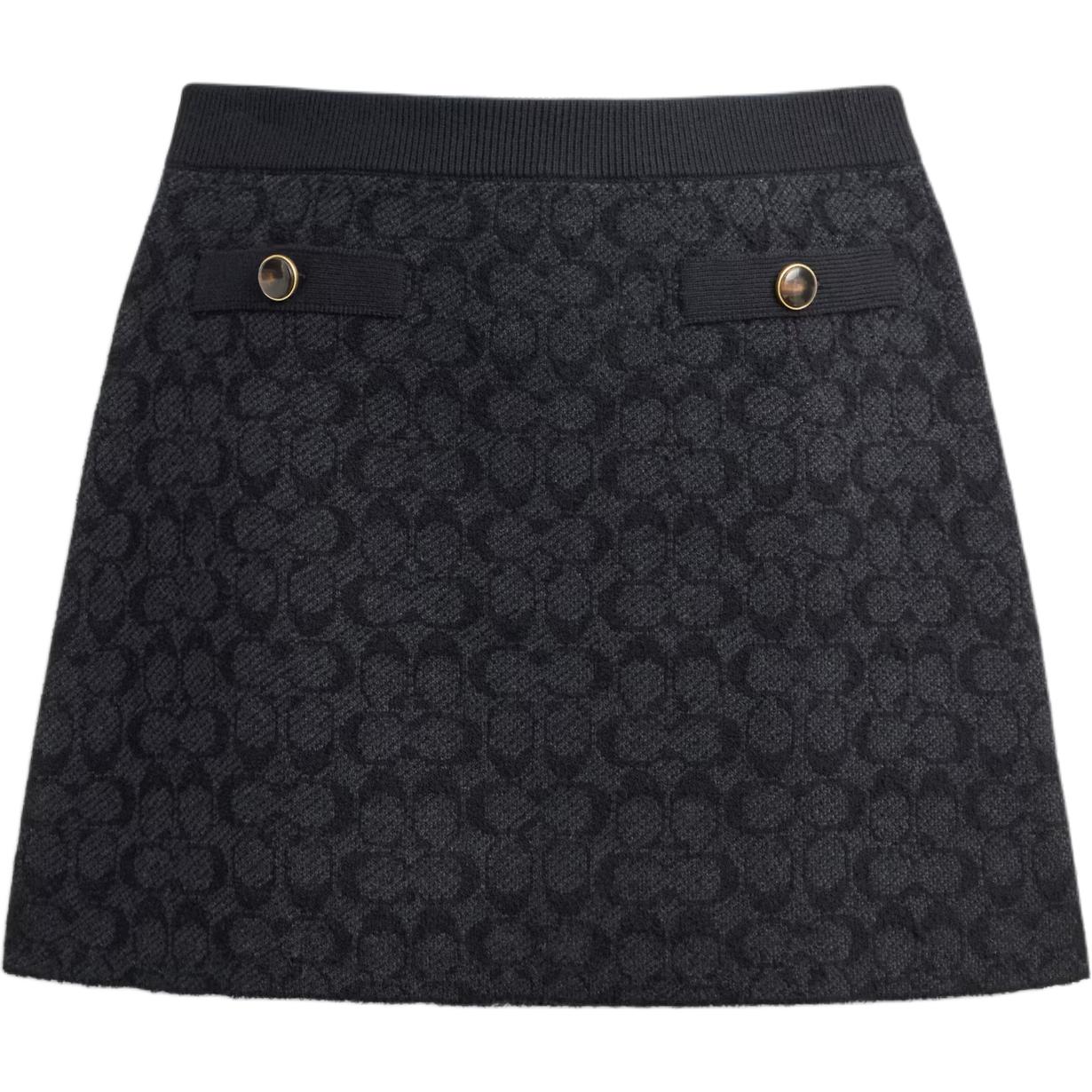 

Повседневная короткая юбка женская COACH, черный