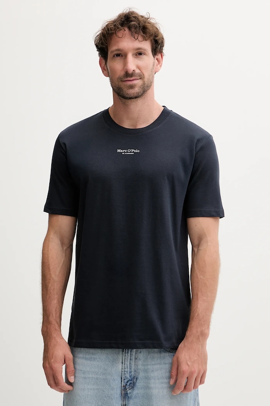 

Хлопковая футболка Marc O'Polo, темно-синий