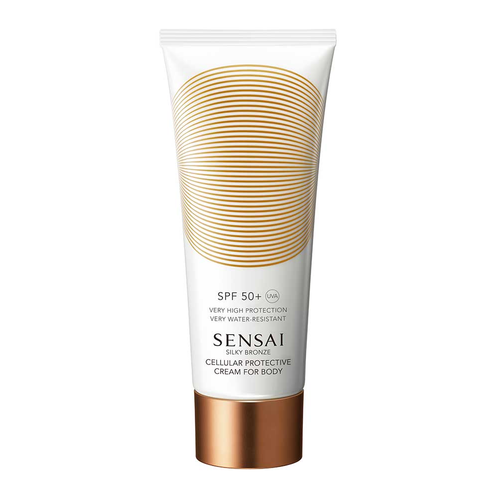 

Защитный солнцезащитный крем для тела SPF 50 silky bronze cellular protective cream for body spf 50 Sensai, 150 мл