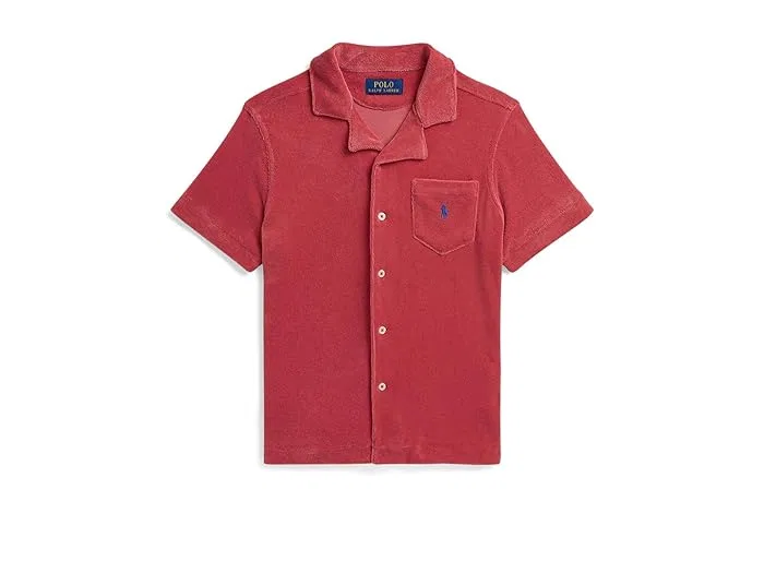 Рубашка терри свободный крой Terry Camp Shirt Polo Ralph Lauren Kids, Wicket Yellow/Multicolor