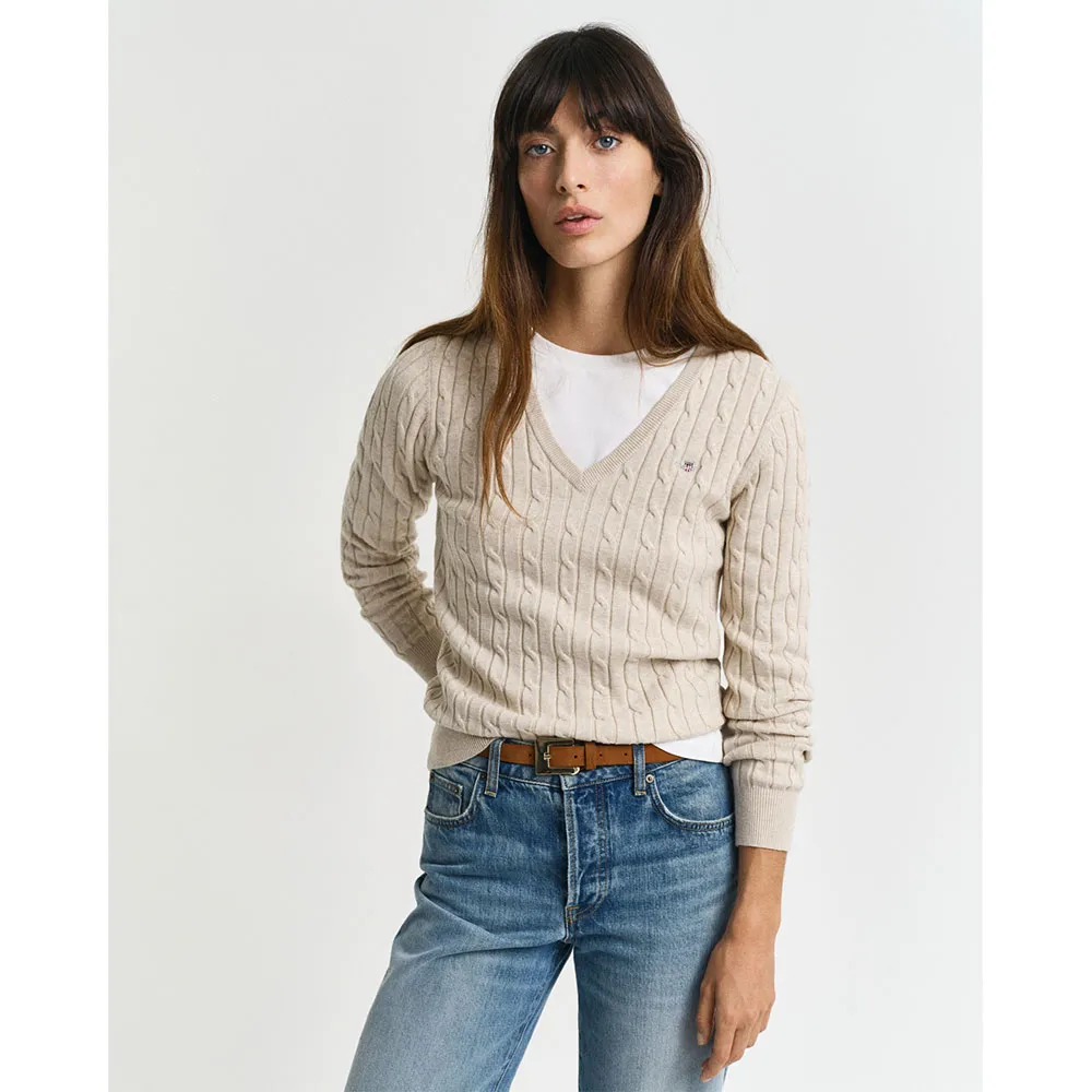 

Свитер Gant 4800101 v neck, бежевый