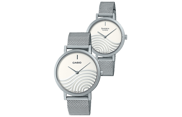 

Унисекс парные настольные часы серии Silver Watch CASIO