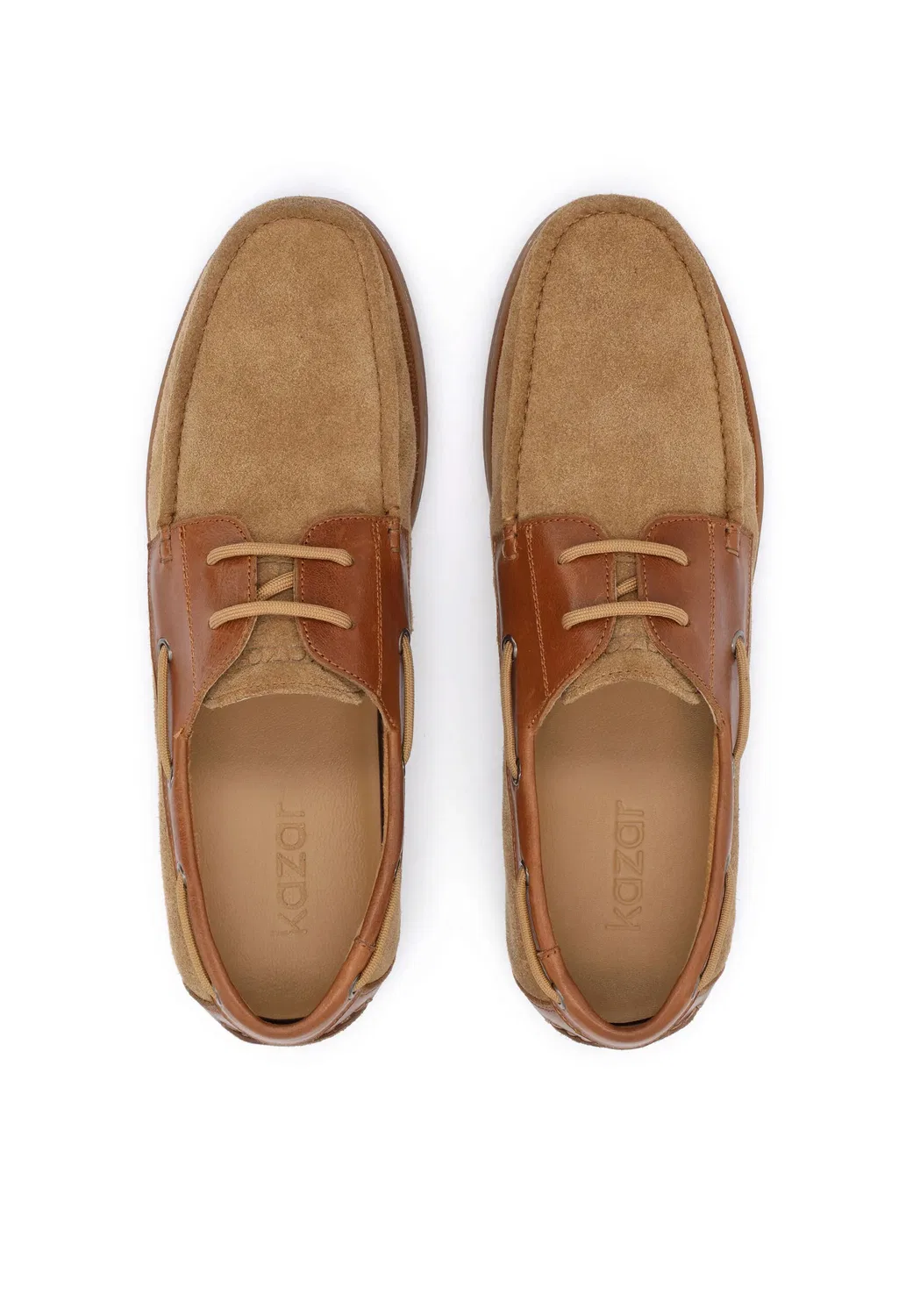 Schnürschuhe из замши и кожи, Kazar, светло-коричневый — фото 4
