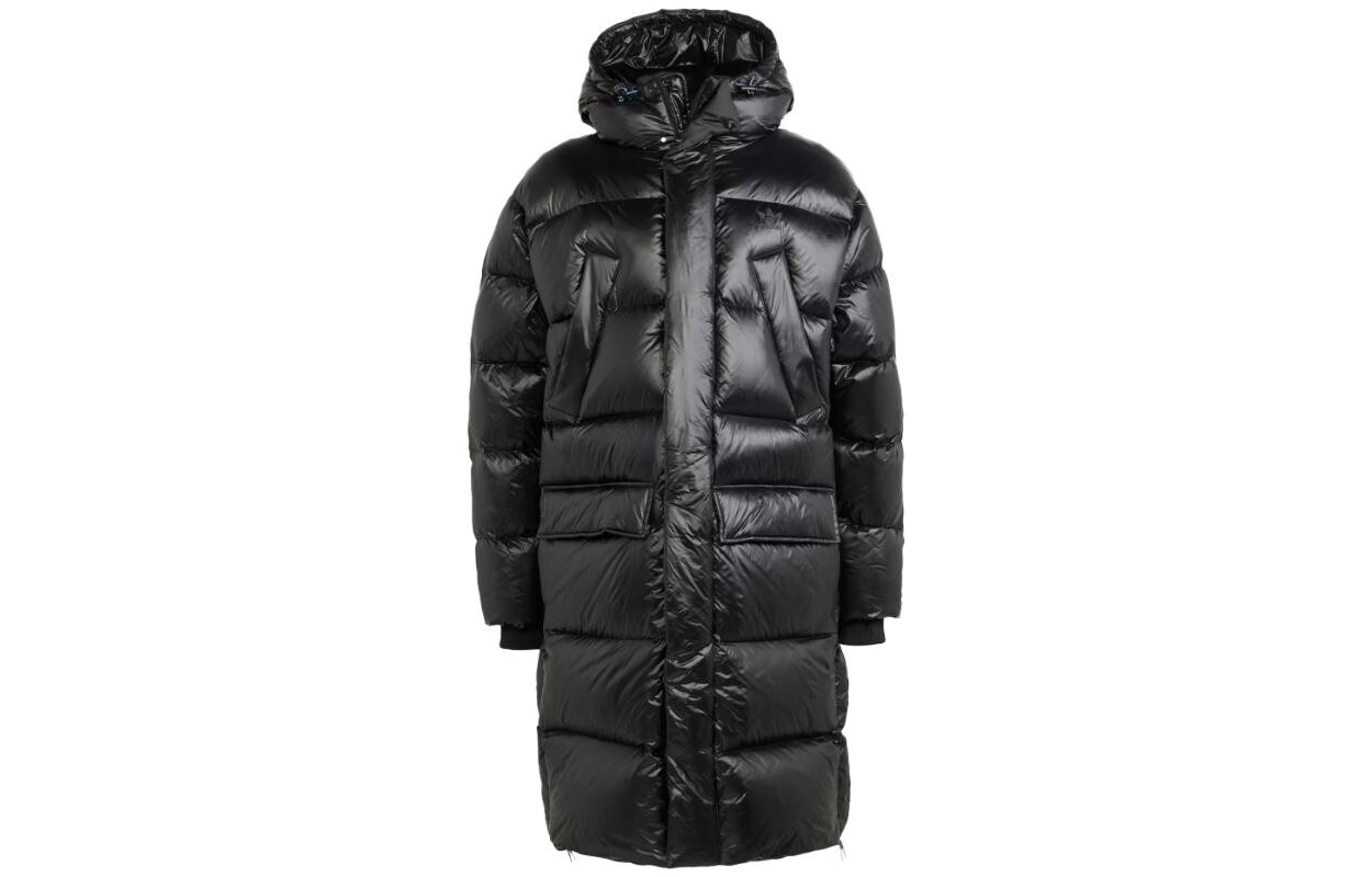 

Пальто с логотипом-трилистником Adidas, черный