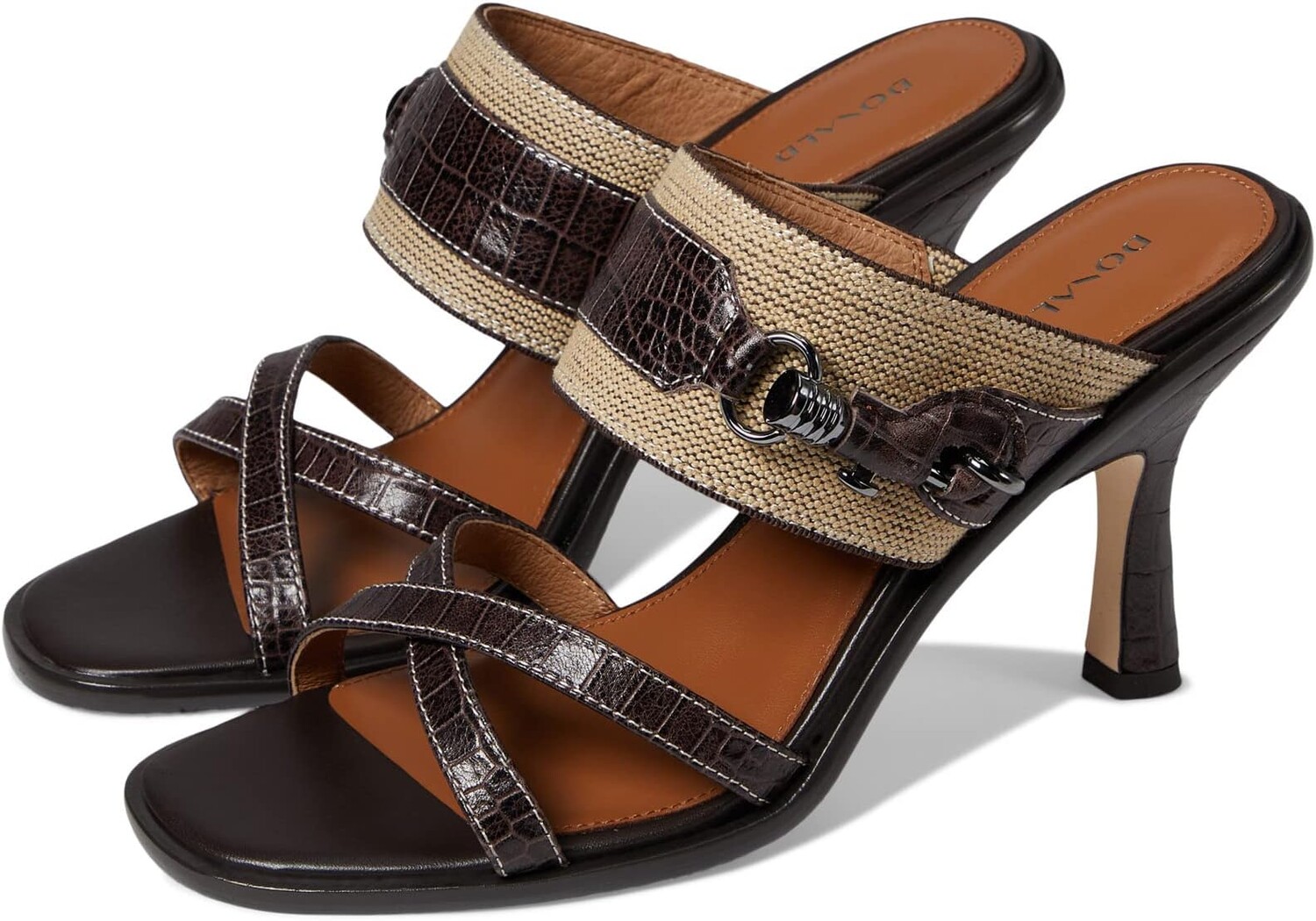 

Сандалии на каблуке Erica Donald Pliner, цвет Dark Brown