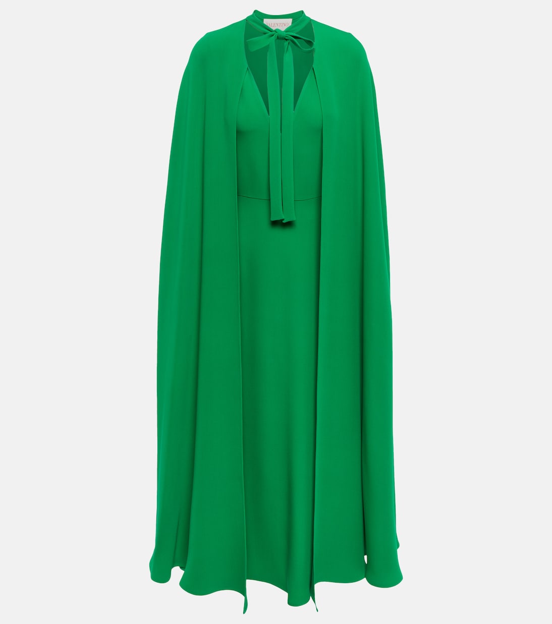 

Платье миди из шелкового крепа Valentino, Pure Green