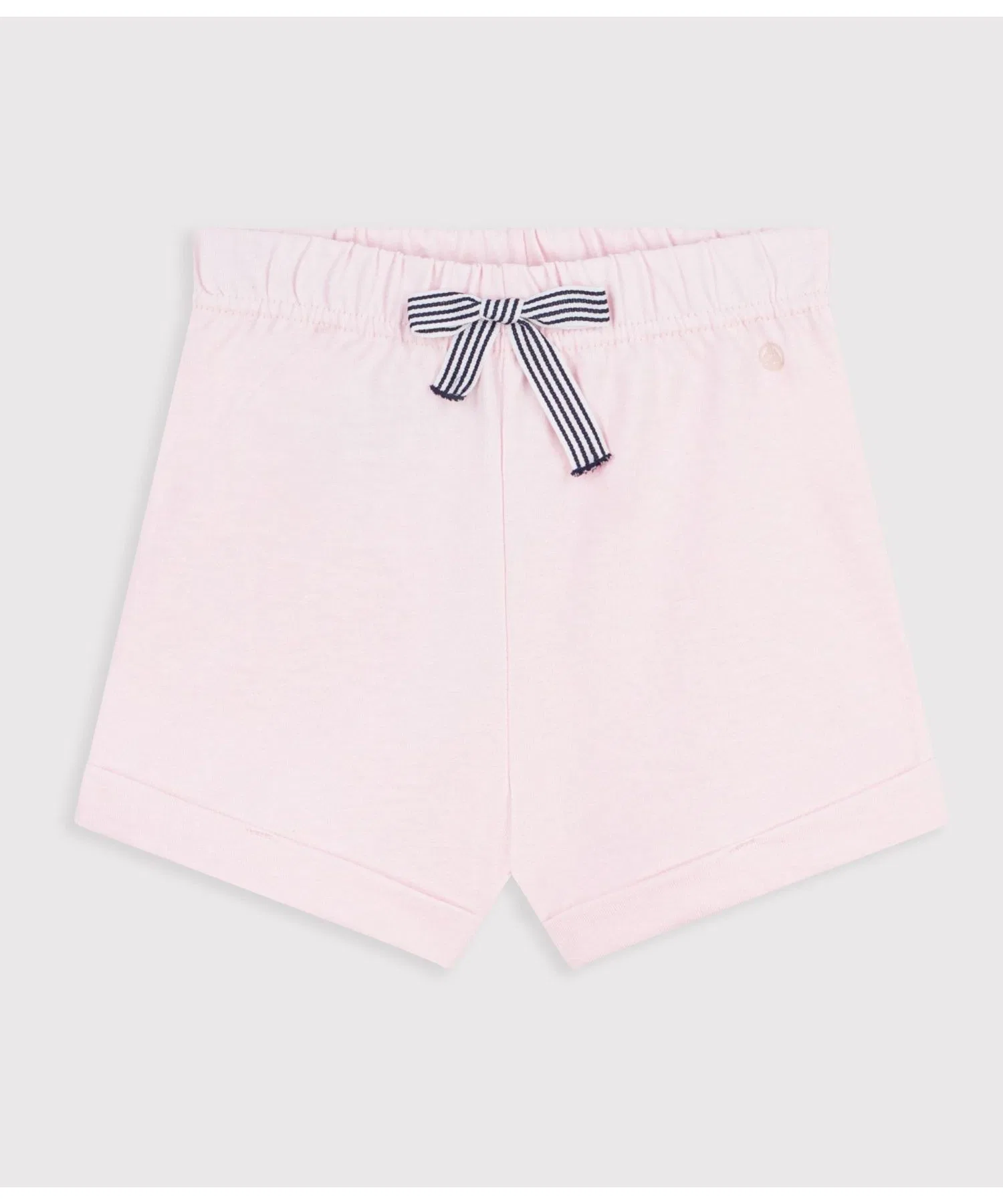 Детские хлопковые шорты с поясом PETIT BATEAU светло-розовые