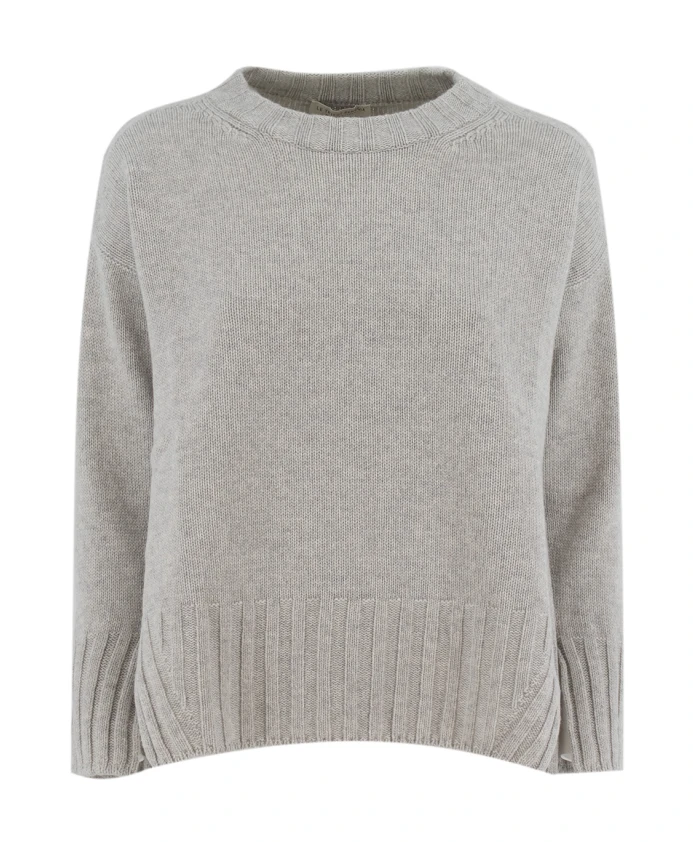 

Шерстяно-Шелковый пуловер Le Tricot Perugia, серый