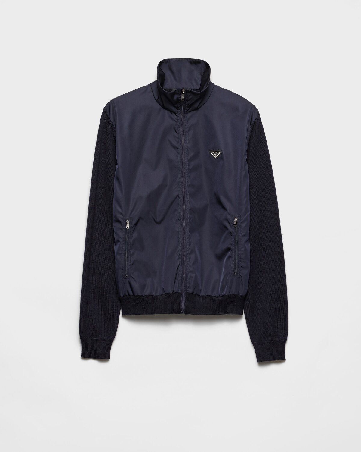 

Кардиган на молнии из тончайшей шерсти Prada, синий