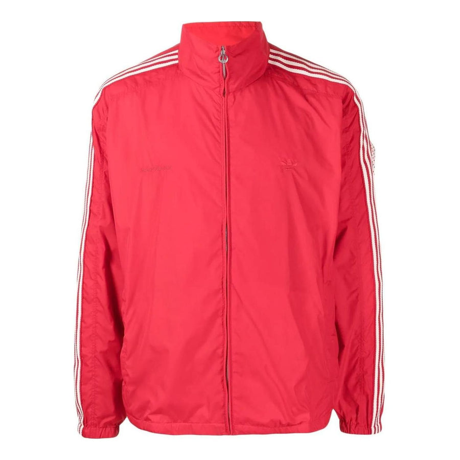 

Куртка adidas x Wales Bonner Stripe Stand Collar Zipper Jacket 'Bright Pink', красный