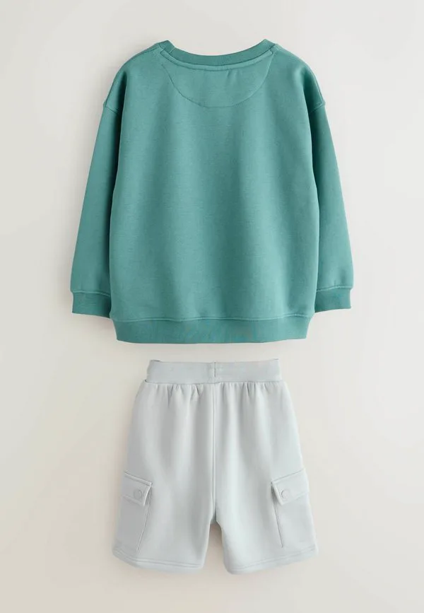 Спортивный костюм с графическим принтом, стандартного кроя. Baker By Ted Baker, Green Grey — фото 2