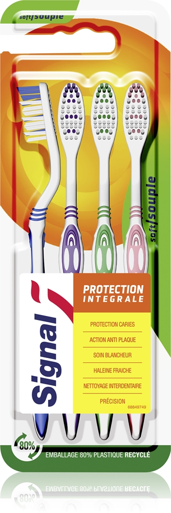 

Мягкие зубные щетки Protection Integrale Signal, 4 шт