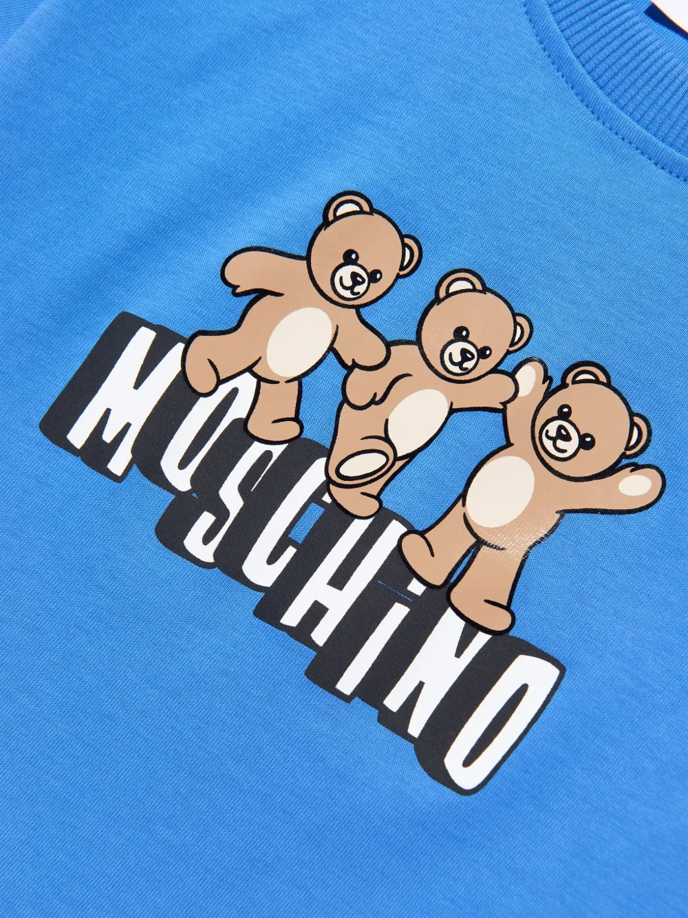 Футболка с принтом "Тедди" Moschino Kids, синий — фото 3