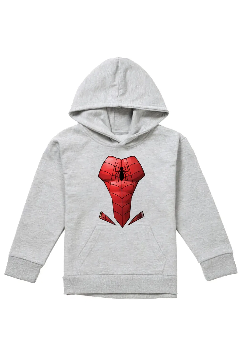 Детская худи с принтом Spiderman Marvel, серый — фото 4