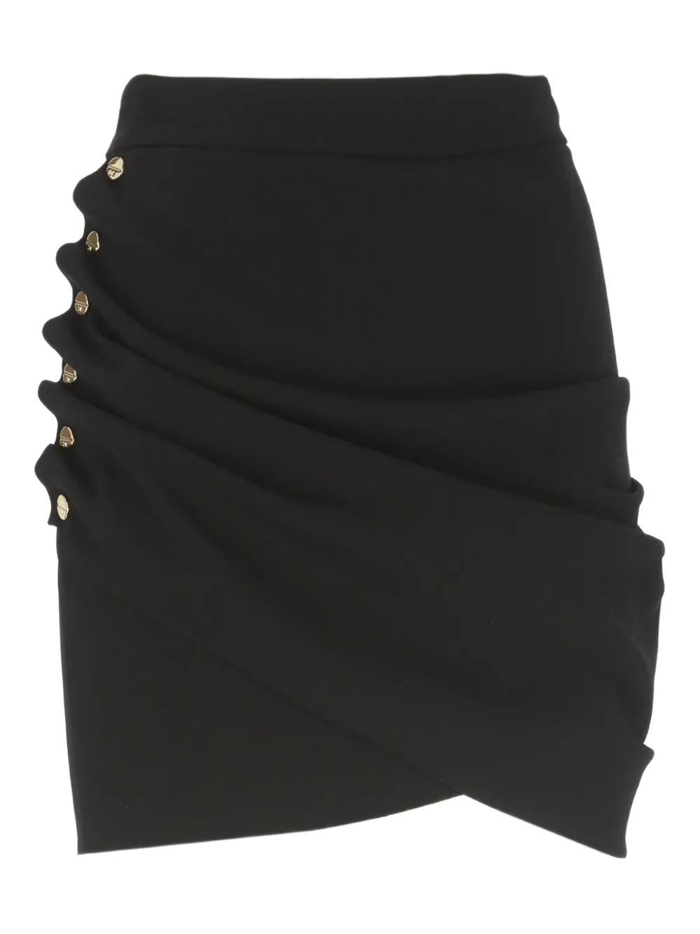 

Юбка с драпировкой Elisabetta Franchi, черный