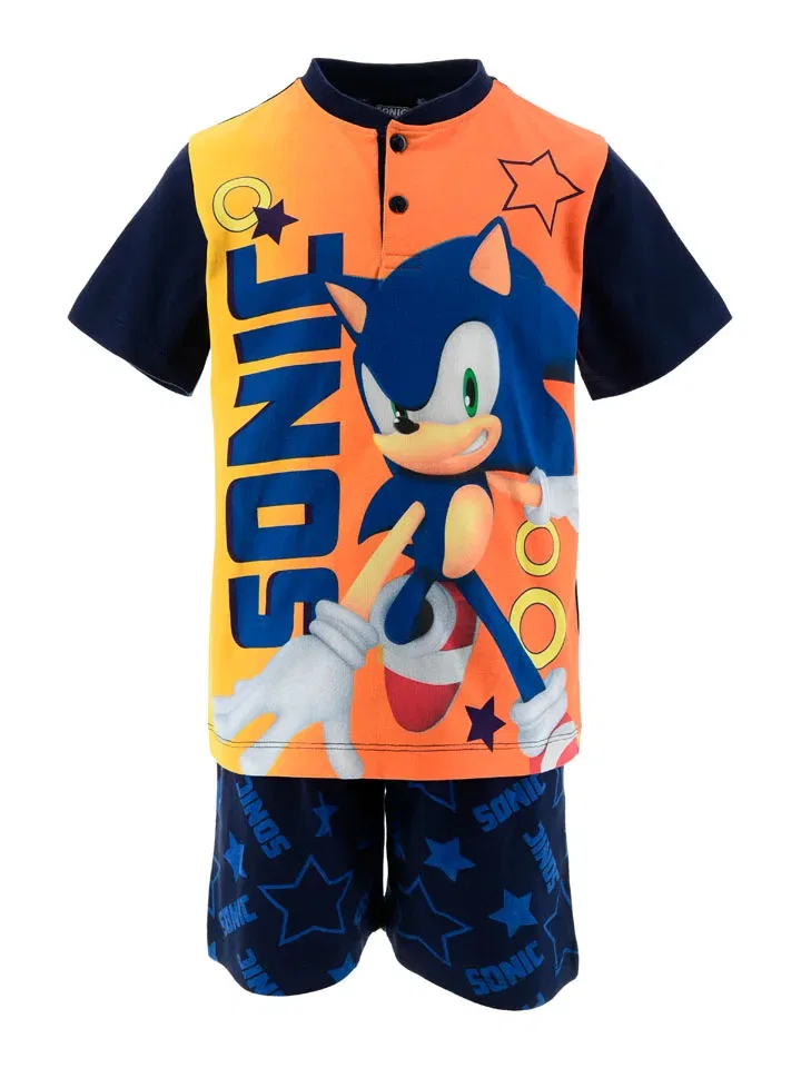 Пижама хлопковая Sonic, темно-синий/оранжевый