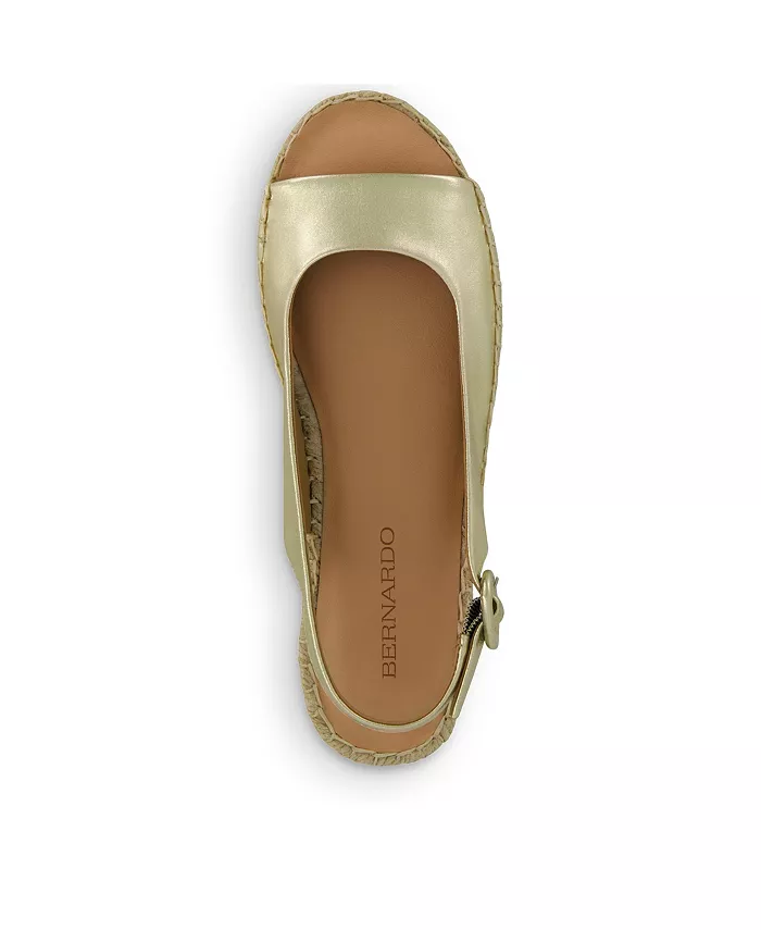 Бернардо Мелайла Эспадрильи на клиновидной подошве Bernardo Footwear, коричневый/бежевый — фото 2
