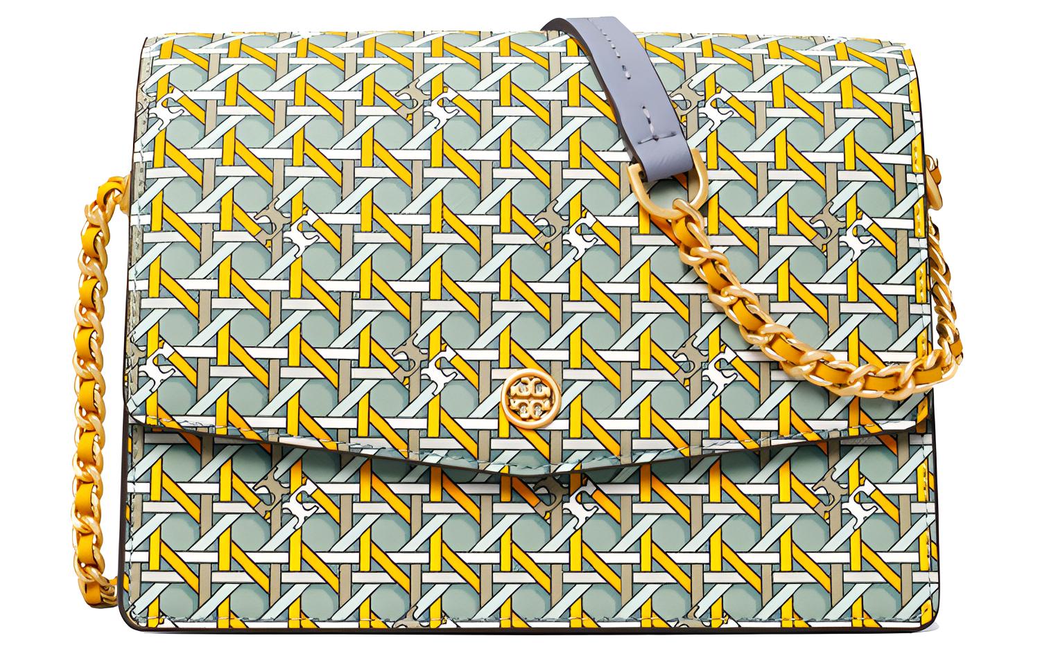 

TORY BURCH Женская мини-сумка через плечо Robinson из коровьей кожи, синяя