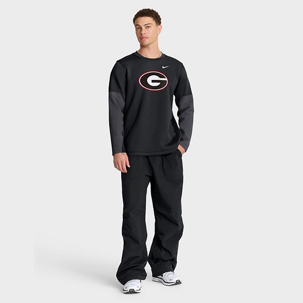 Мужская черная футболка с длинным рукавом georgia bulldogs 2025 sideline coach performance Nike — фото 4