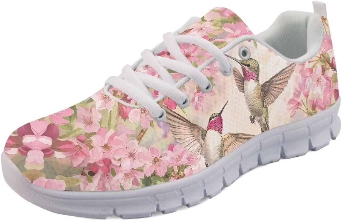 

Модные кроссовки низкие для бега для женщин и мужчин, теннисные, прогулочные, спортивные, фитнес-кроссовки, кроссовки для фестивалей Getelinseng, Hummingbird Floral