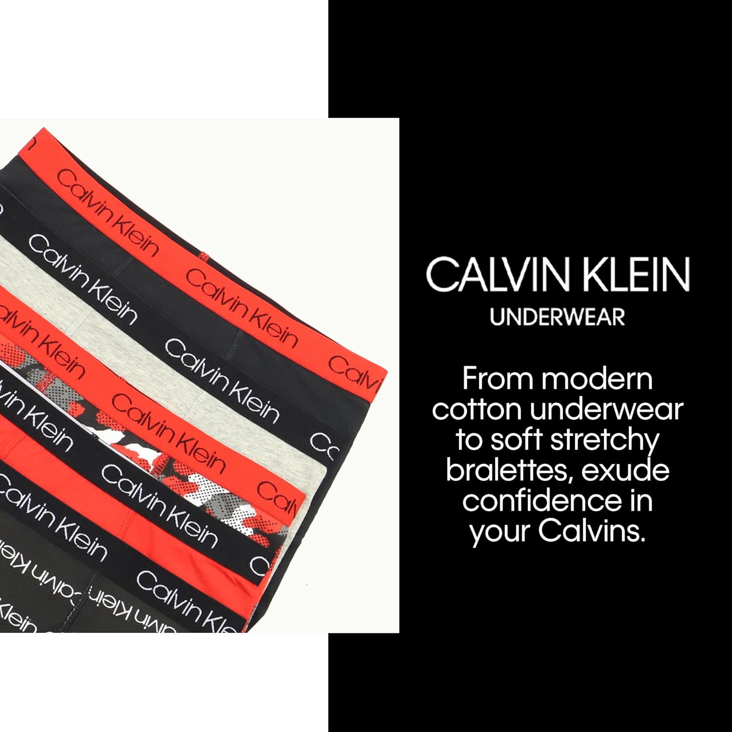 Комплект нижнего белья Calvin Klein для мальчиков, четыре пары боксеров, выгодная упаковка, Blue Grey White Basics — фото 4