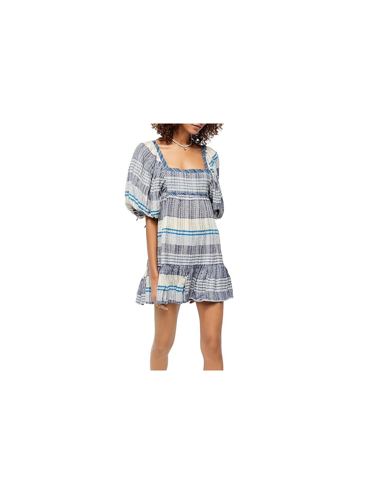 

Женское полосатое уютное мини-платье Free People, цвет indigo combo