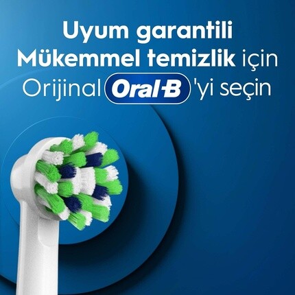 Головка зубной щетки CrossAction с технологией CleanMaximiser, упаковка из 6 штук, 33 г, зелено-желтая - упаковка из 6 штук Oral-B — фото 3
