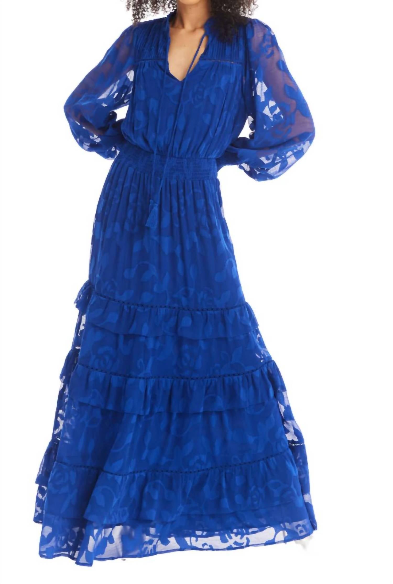 

Платье макси Nora в кобальтово-синем цвете ALLISON NEW YORK