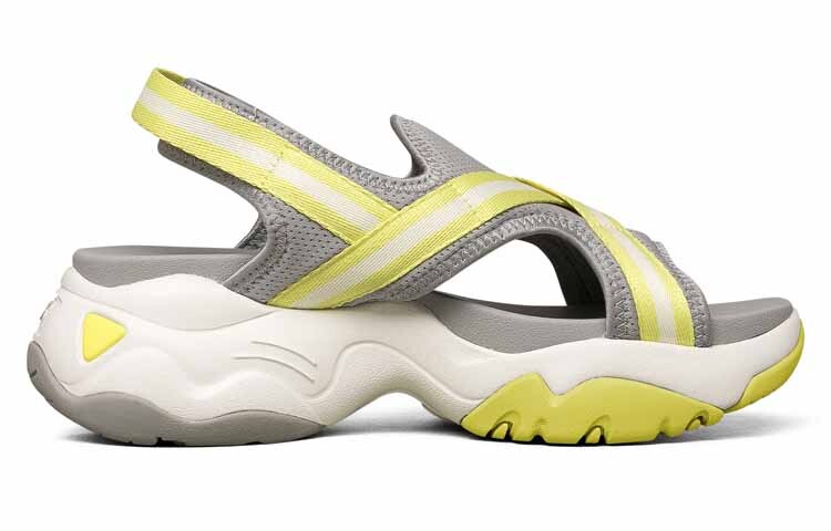Пляжные сандалии D"LITES 3.0 женские серые/желтые Skechers — фото 2