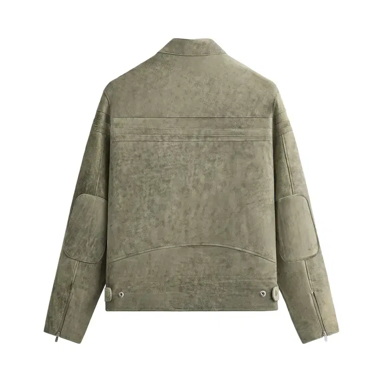 Мотоциклетная куртка Kith Washed Suede Rossi, светло-коричневый — фото 2