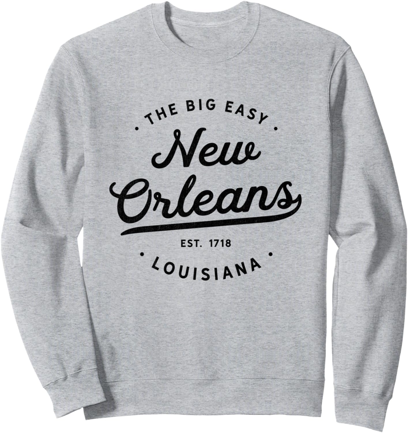 

Классическая ретро-винтажная толстовка с надписью Новый Орлеан, Луизиана, США Vintage New Orleans Louisiana Novelty, серый