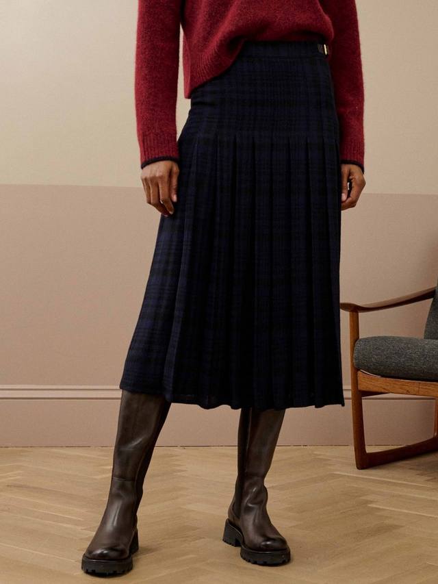 

Складчатая юбка Check Brora, Navy/Black