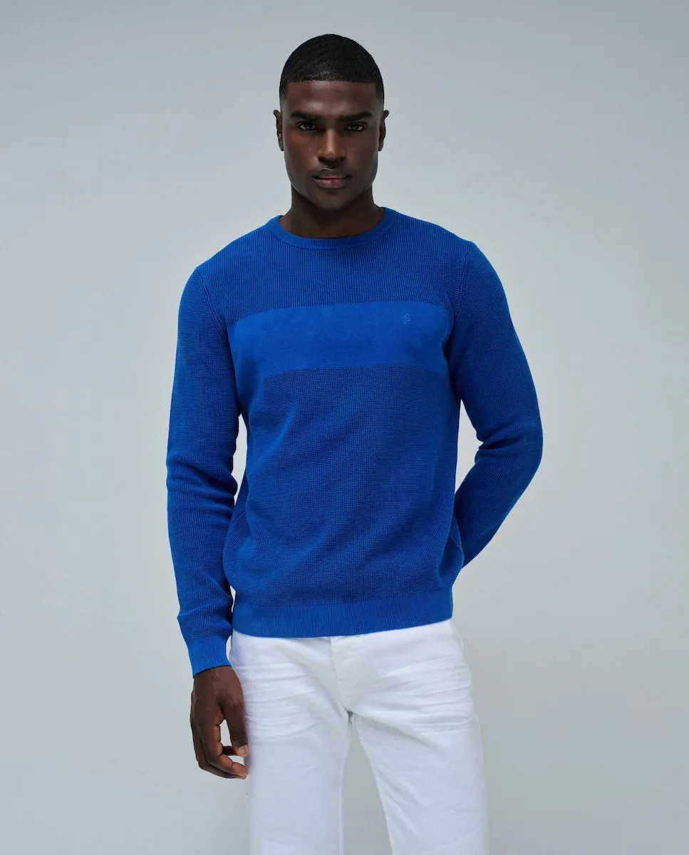 

Мужской свитер с фактурной вязкой Salsa Jeans, синий