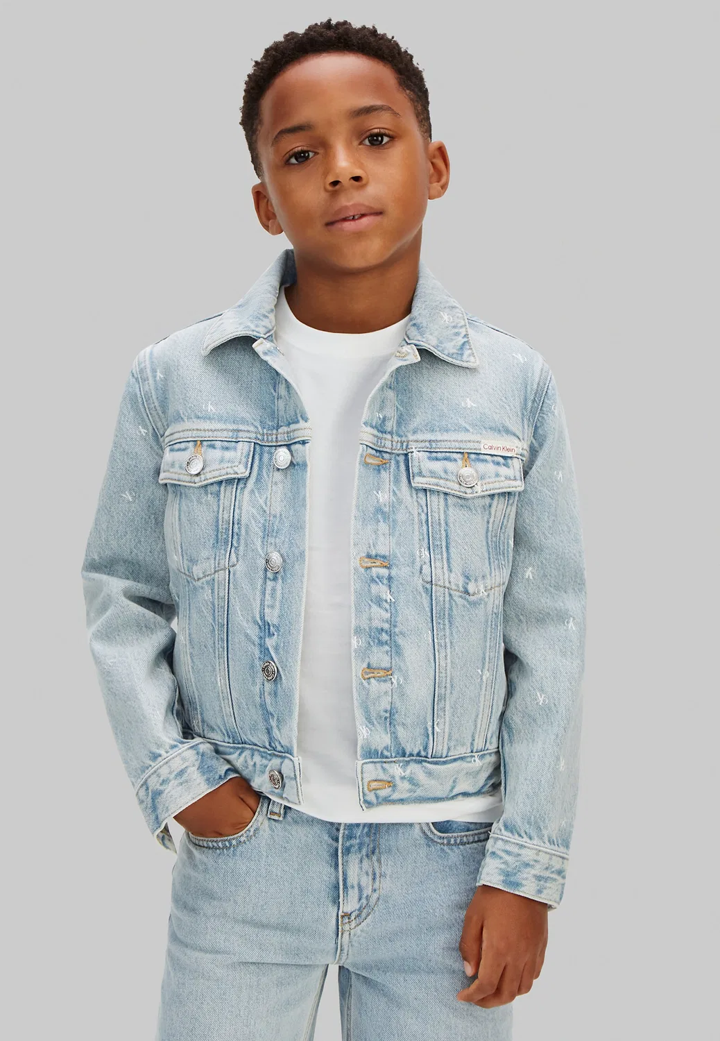 Джинсовая куртка Calvin Klein Jeans Between-Season синего цвета — фото 2