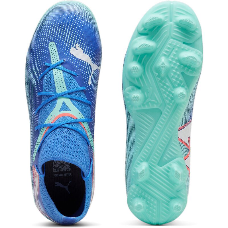 Футбольные бутсы Future 7 Pro FG/AG JR Puma, цвет bluemazing-puma white-electric peppermint — фото 2