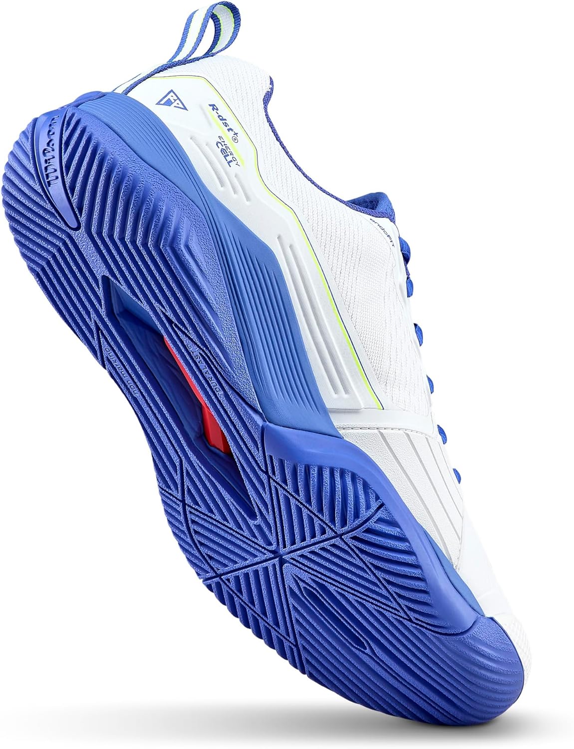 Мужские теннисные кроссовки Wilson Rush Pro 4.5, белый/синий/желтый — фото 4