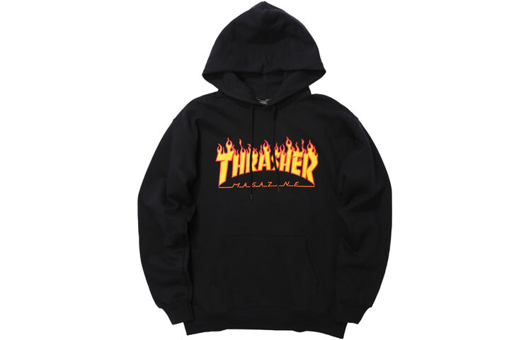 

Толстовка унисекс Thrasher с капюшоном и принтом, черный