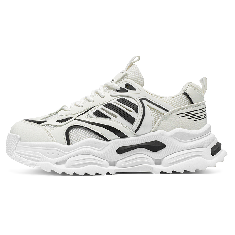 

Нескользящие, износостойкие, дышащие низкие кроссовки на массивной подошве для мужчин PLAY COBBLER, White Black