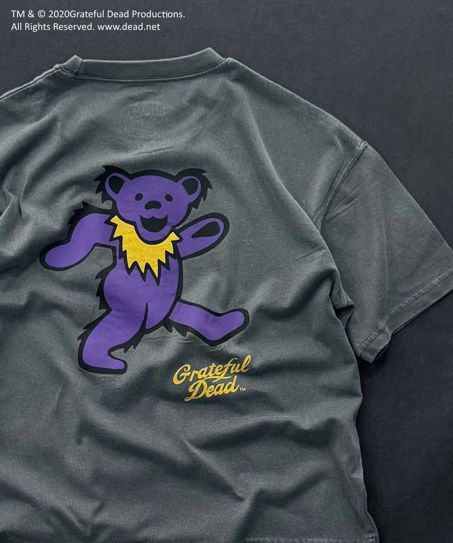 Детская футболка Grateful Dead оверсайз, серая