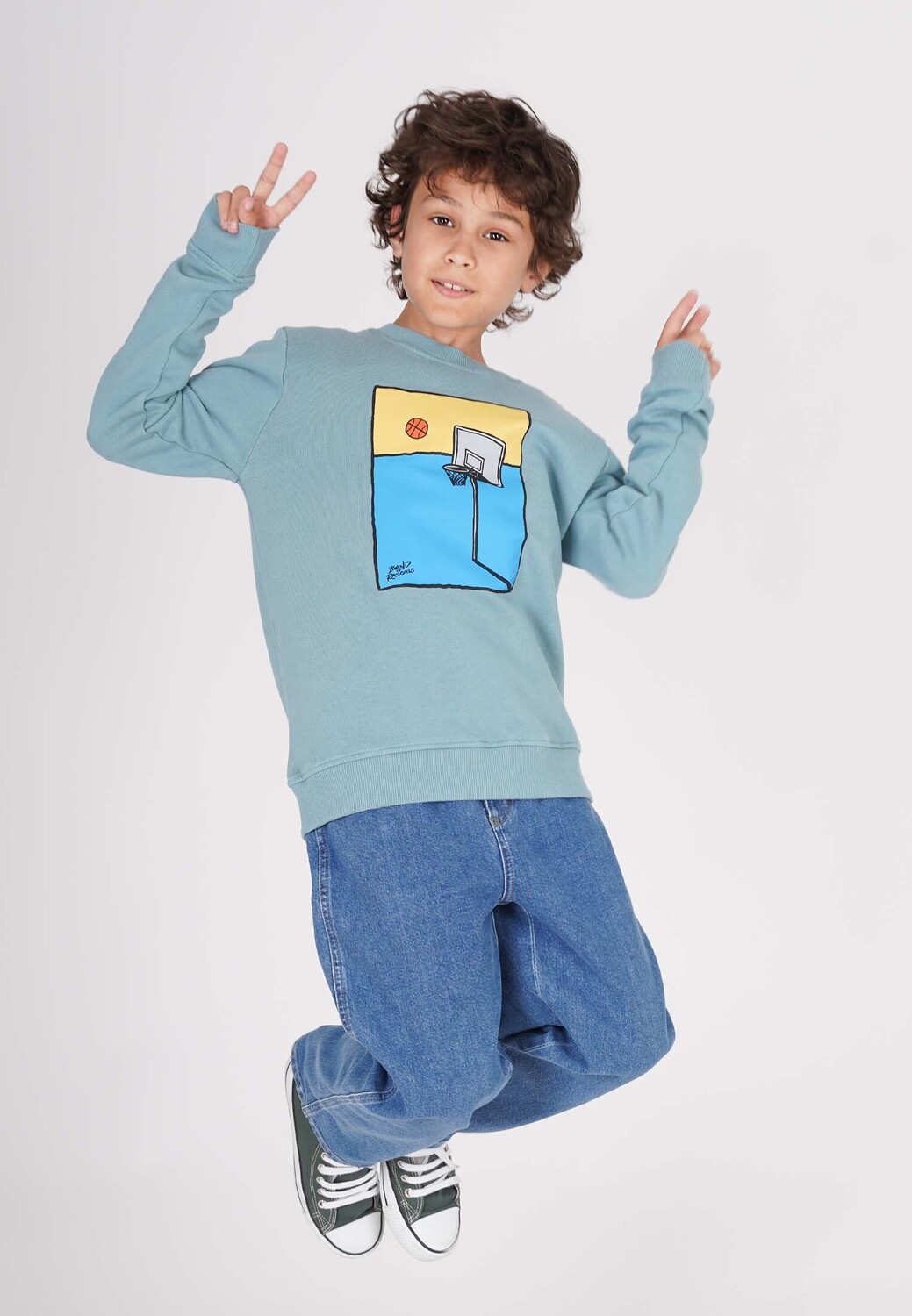 Пуловер Band of Rascals Sweatwear Court, цвет arctic blue — фото 3