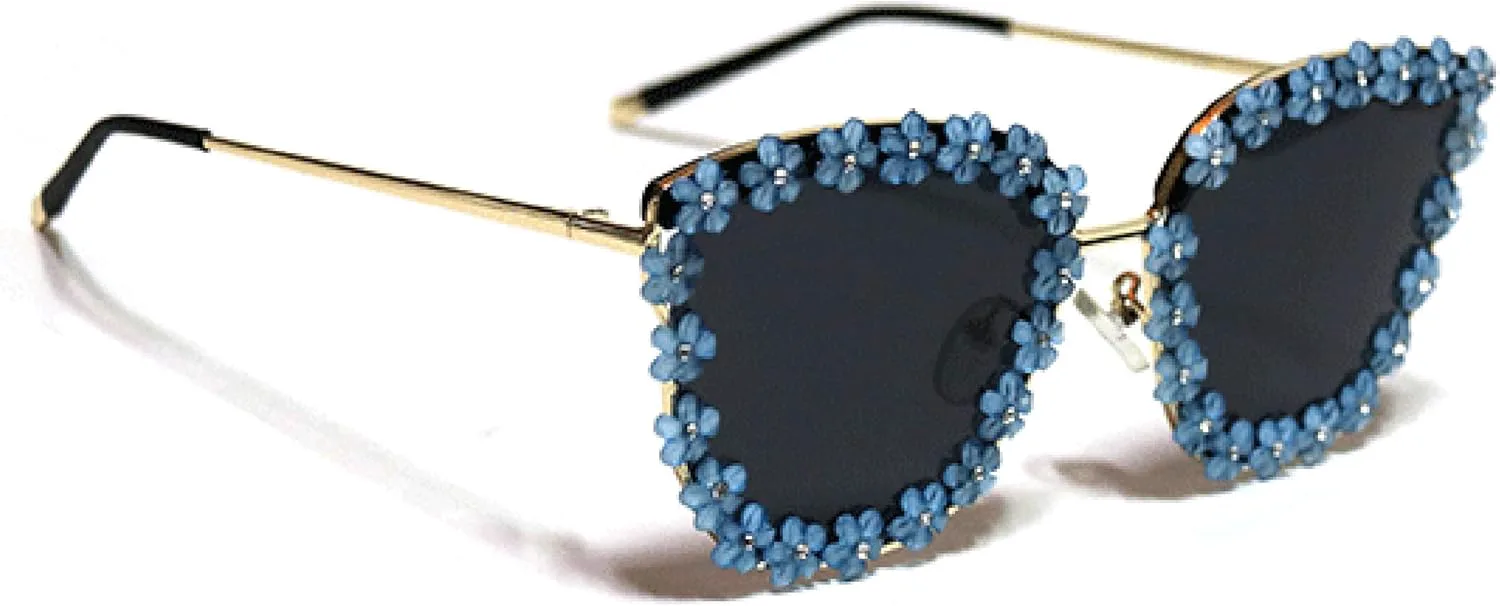 

Женские солнцезащитные очки Bullabulling Fashion Bling Rhinestone Cat Eye Sunglasses с цветочным бриллиантовым фильтром и УФ-защитой, в круглой оправе, Blue