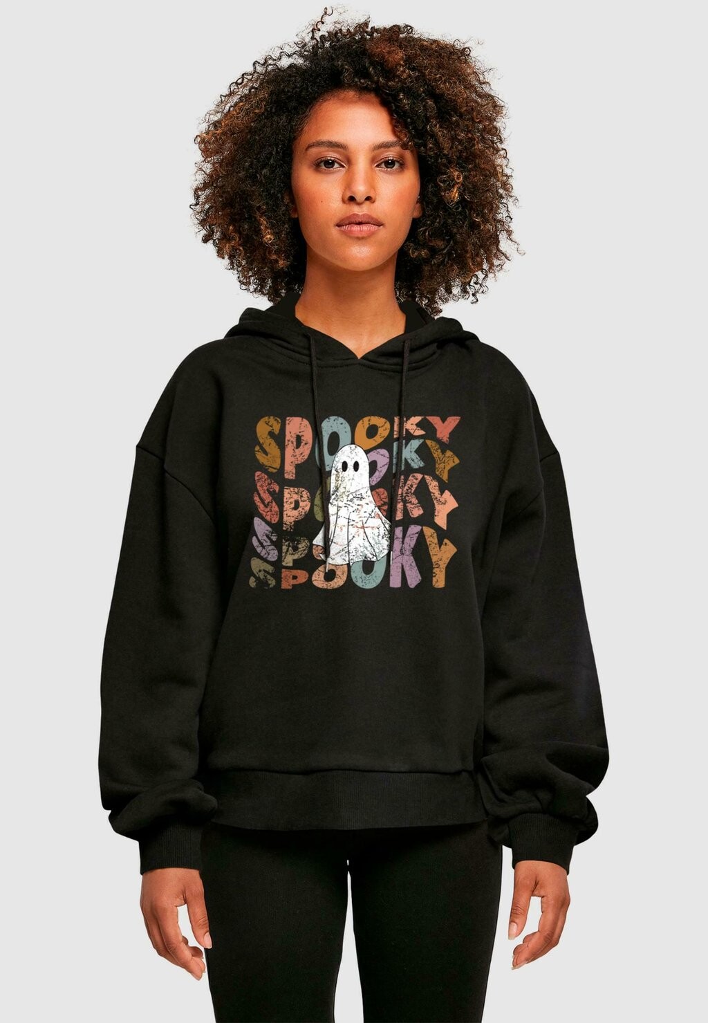 

Толстовка с капюшоном HALLOWEEN SPOOKY GHOST Merchcode, черный