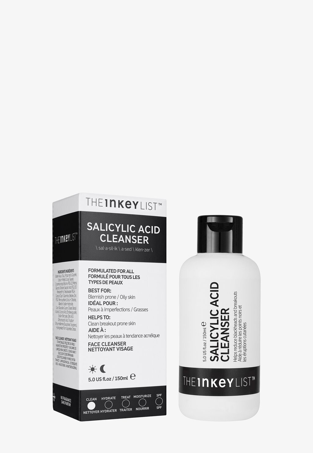 Крем для лица The INKEY List — Средства для очищения лица SALICYLIC ACID CLEANSER , цвет transparent — фото 2