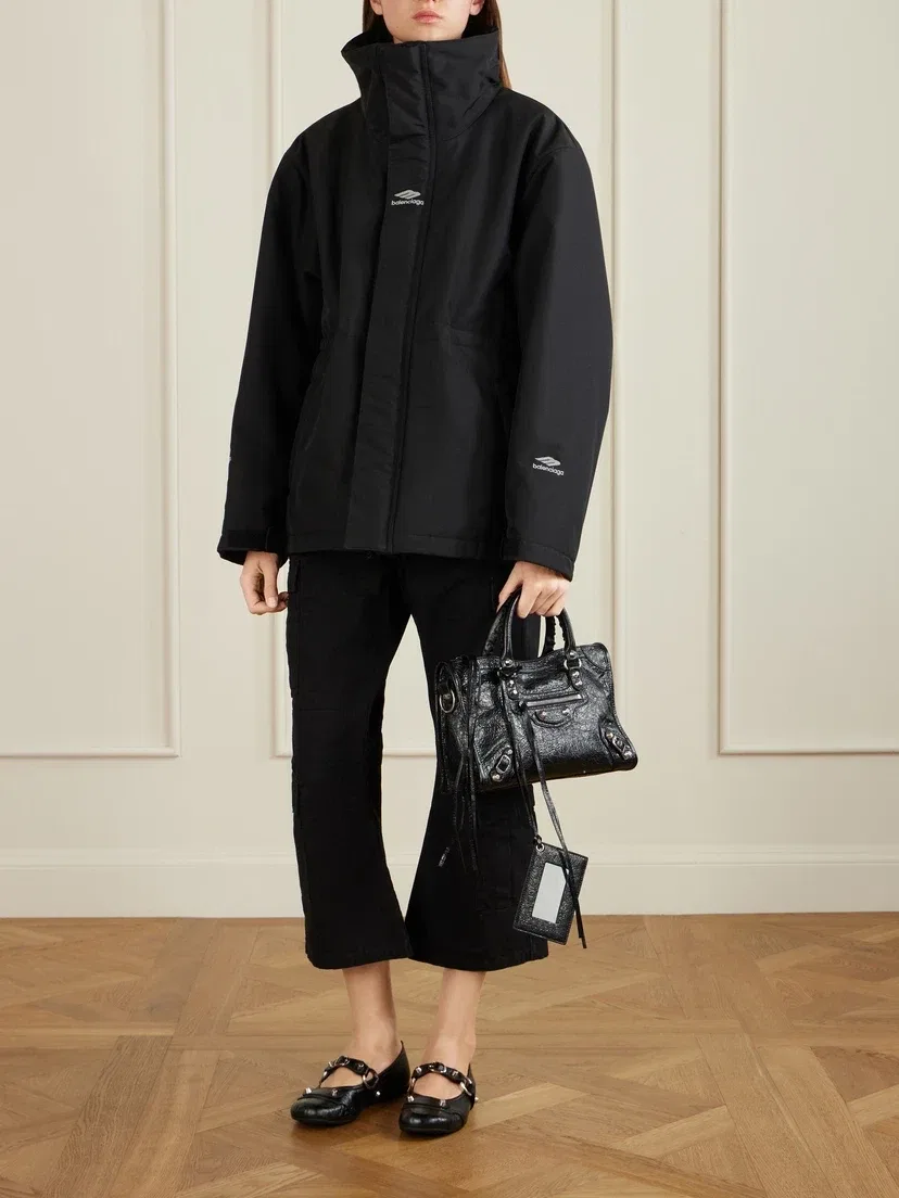 Сумка через плечо Le City из мятой глянцевой кожи BALENCIAGA, черный — фото 3