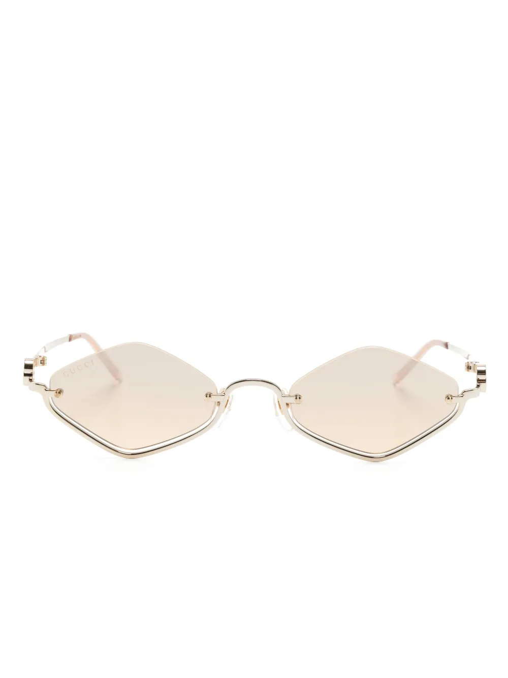 

Солнцезащитные очки в полуободковой оправе Gucci Eyewear, золотой