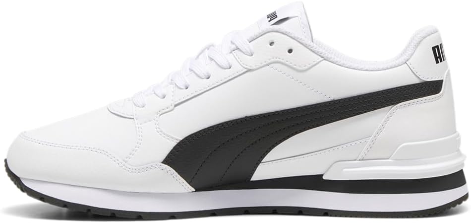 Мужские кроссовки PUMA St Runner V4 из кожи на шнуровке, повседневные - белый и бело-слоновая кость — фото 3