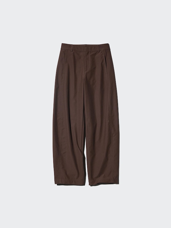 Брюки из джерси с бочкообразными штанинами (удлиненные) Uniqlo, 32 beige — фото 4
