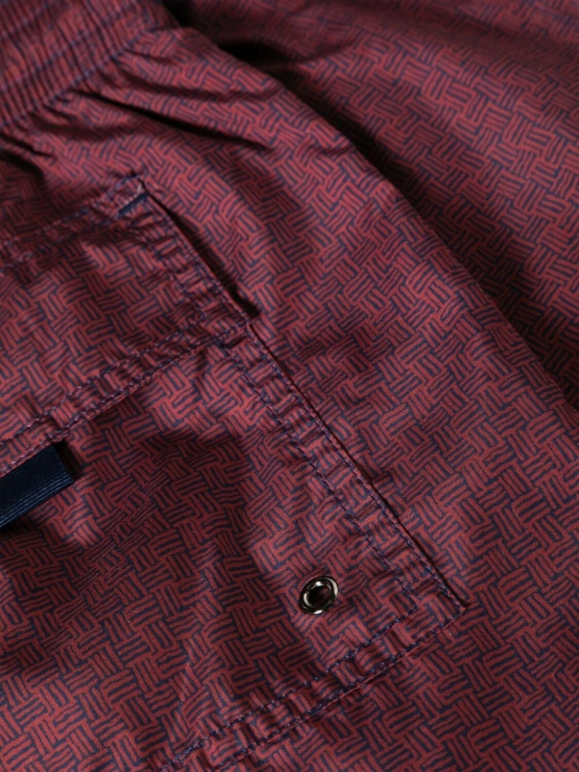 

Canali плавки-шорты с геометричным узором, красный
